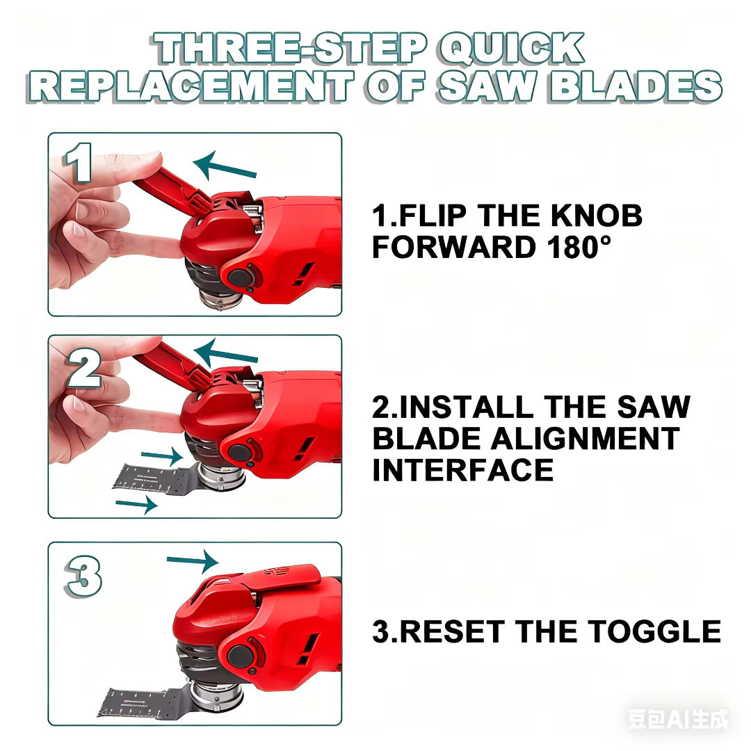 Pour Milwaukee M18 batterie 5 vitesses oscillant sans brosse multi-outils scie électrique sans fil pelle outil