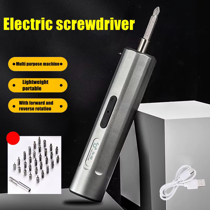 Tournevis électrique Portable sans fil avec 2 Mini perceuse