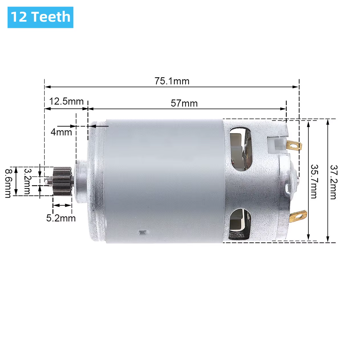 Moteurs RS550 DC 10.8V/12V/14.4V/16.8V/18V/21V/25V