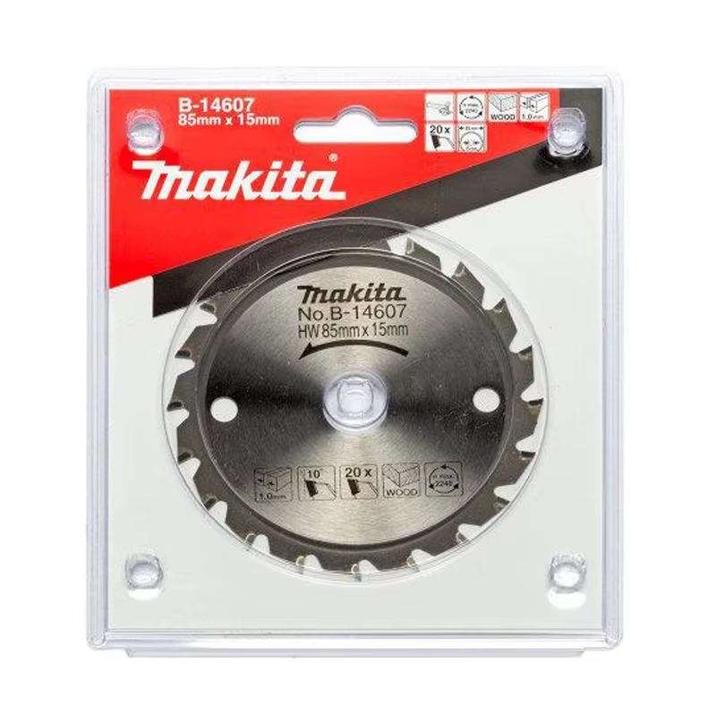 Makita B-14607 Disco HM 85/15/20D lames de scie circulaire haute dureté coupes de bois bords tranchants fixation d'outil à dents multiples