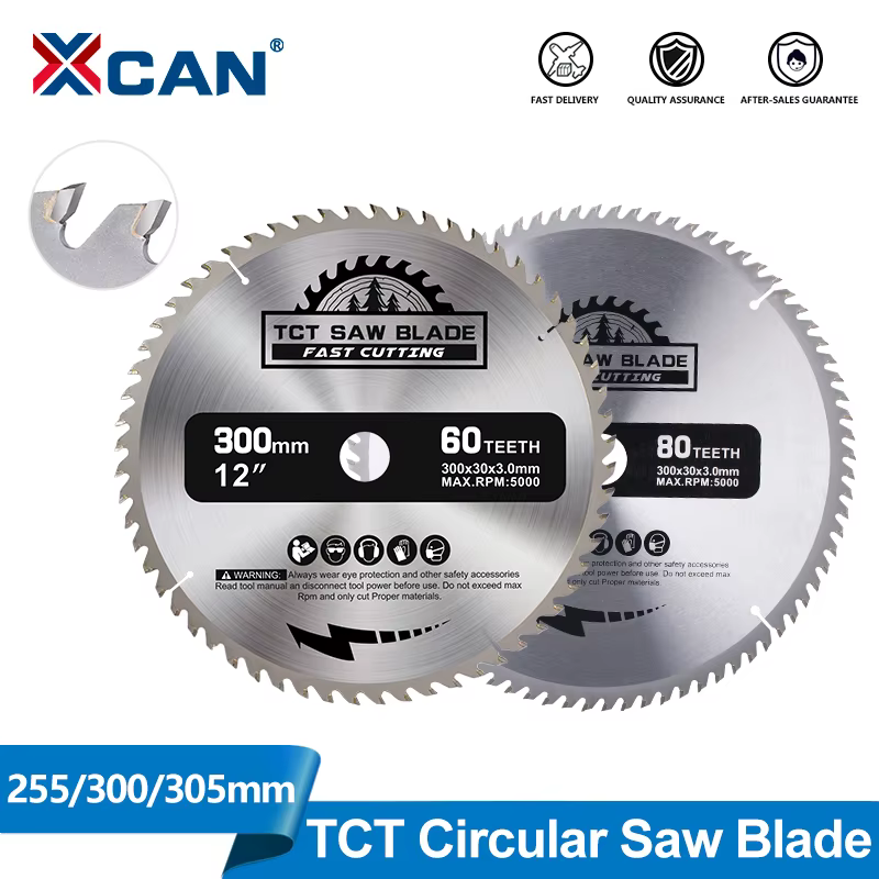 XCAN lame de scie circulaire 255 300 305mm TCT disque de coupe du bois