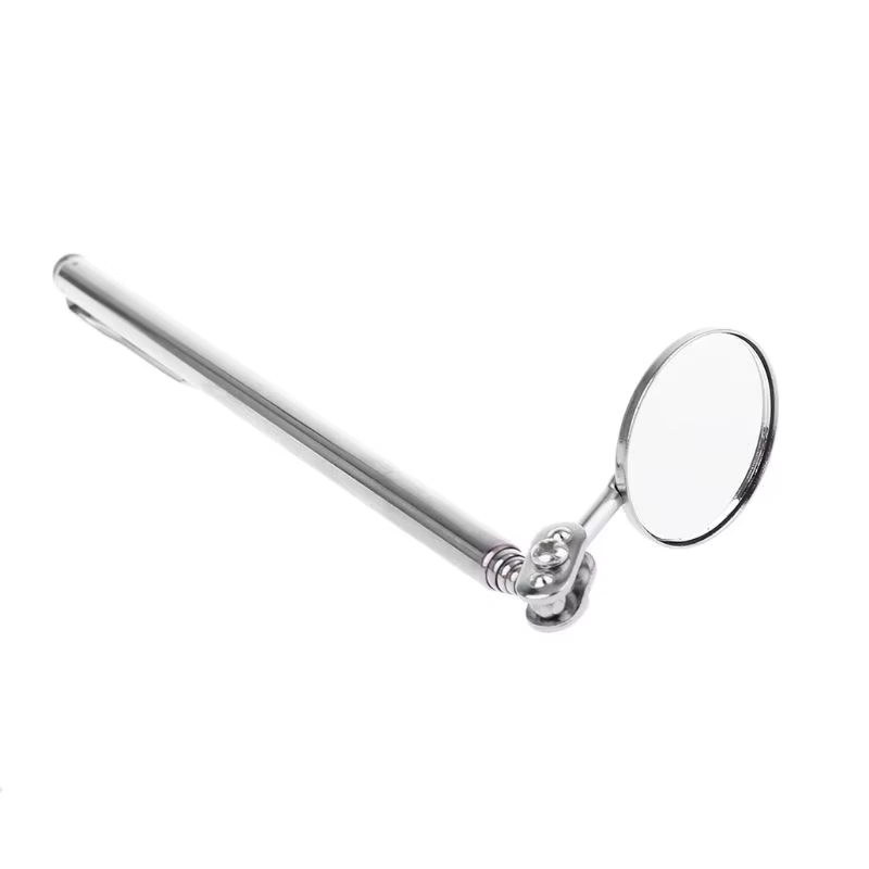 Miroir d'inspection télescopique rond