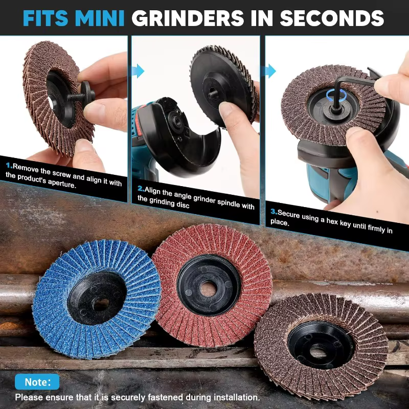 6 disques à lamelles en zircone de 75 mm (3 pouces) pour meuleuse d'angle