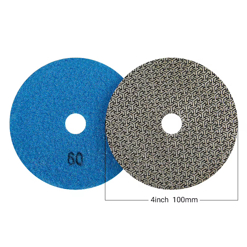 Disques de ponçage électroplaqués au diamant de 4 pouces (100 mm)