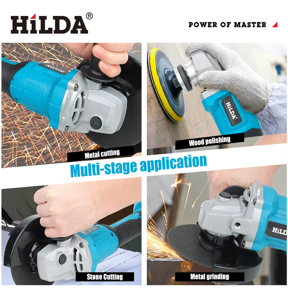 HILDA 21V meuleuse d'angle sans brosse à main coupe outil électrique Rechargeable Machine de polissage