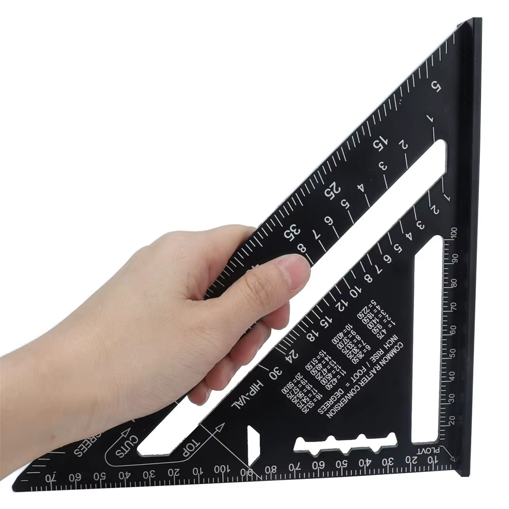 Règle d'angle métrique en pouces