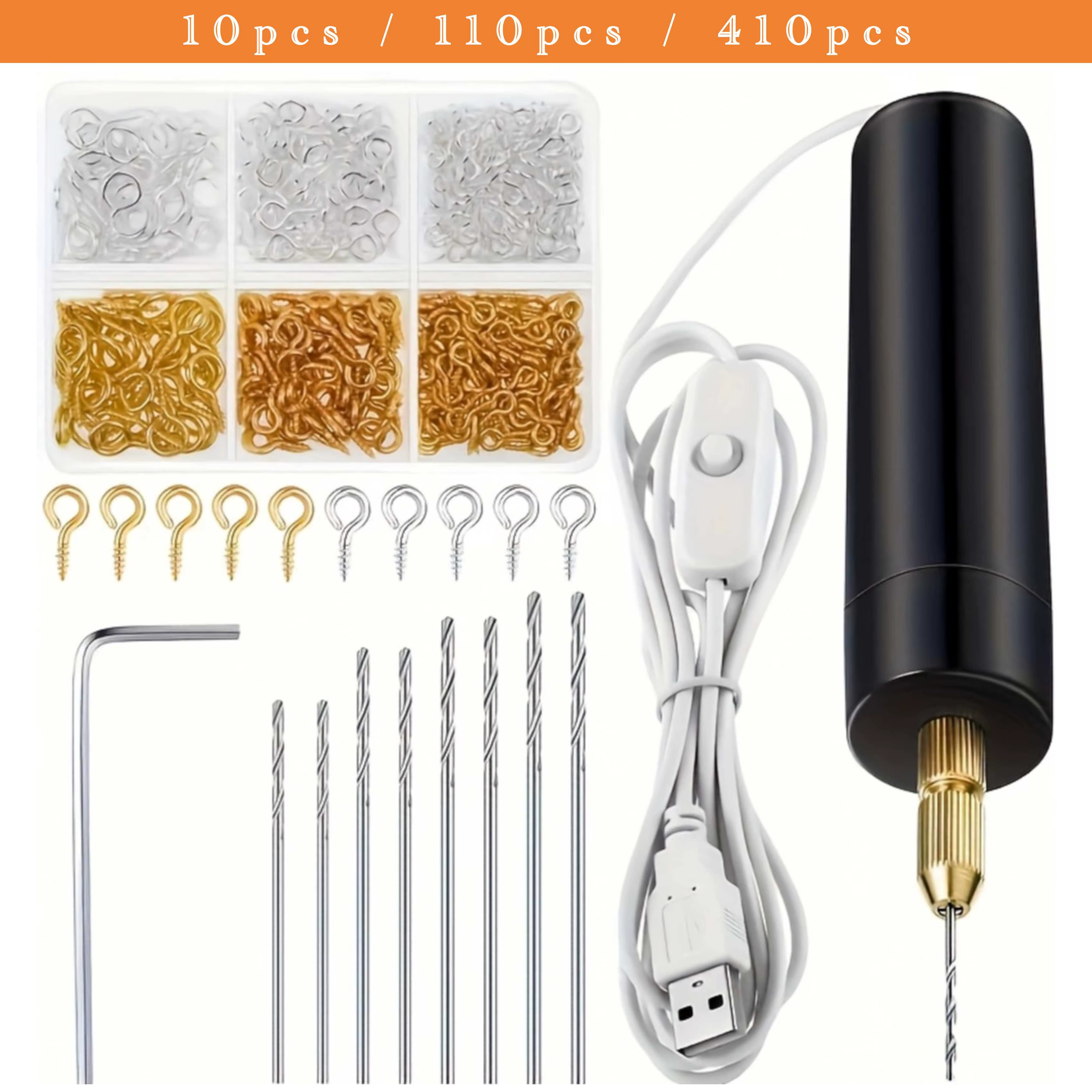 【Mini perceuse électrique】Ensemble de 10/110/410 pièces