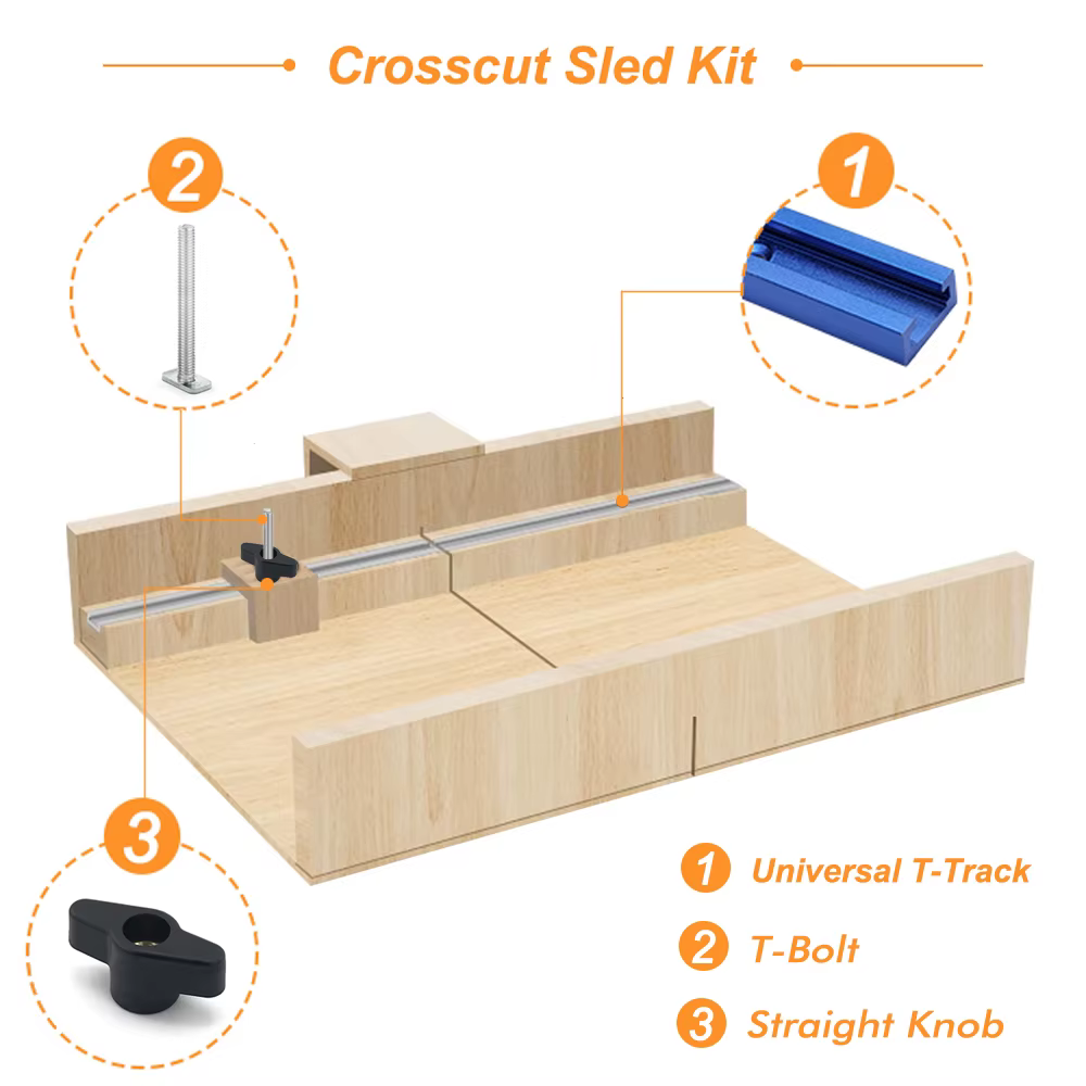 Travail du bois 19 # Kit et accessoires de rail en T