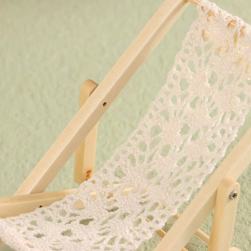 1/12 maison de poupée chaise longue pliable maison de poupée chaise longue modèle maison de poupée Mini meubles accessoires