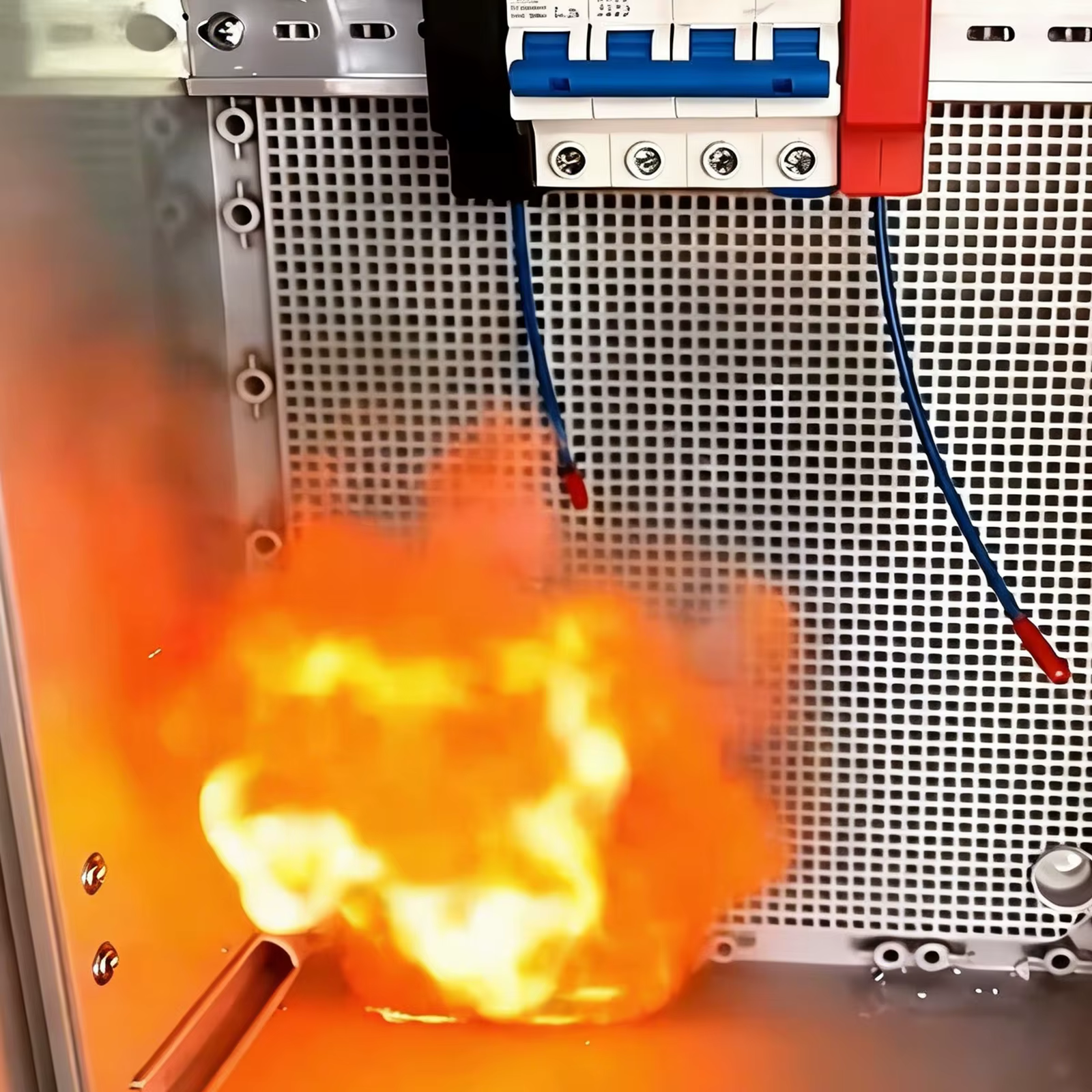 Dispositif ignifuge pour rail DIN