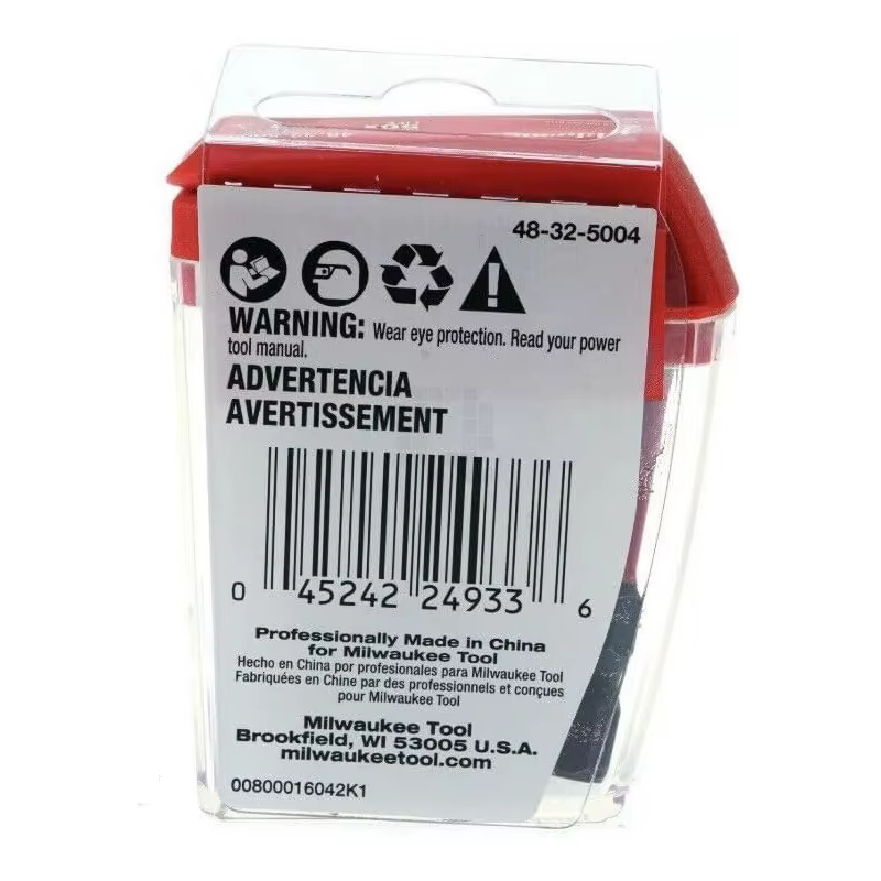 Embouts d'impact Milwaukee PH2 2" (50 mm) – Lot de 15 – Shock Wave 50X LIFE avec boîte en plastique transparente – 48-32-5004