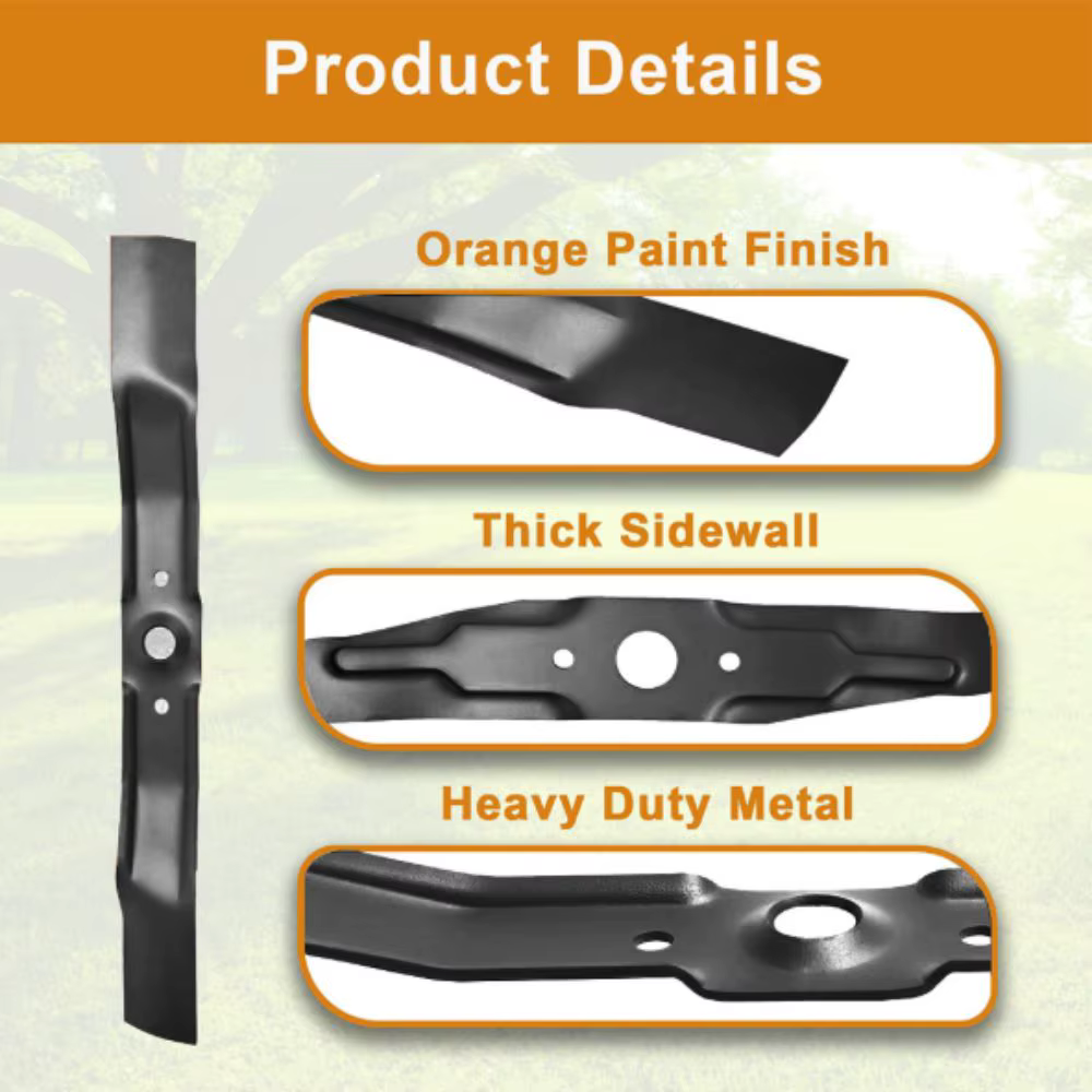 Pièces de rechange OEM pour tondeuse à gazon : Lot de 2 lames de coupe double face pour outils de jardinage et entretien de la pelouse