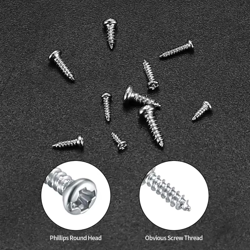 1200 pièces Mini kit de vis électroniques autotaraudeuses bricolage lunettes de soleil montre réparation vis avec pince à épiler M1/M1.2/M1.4/M1.7