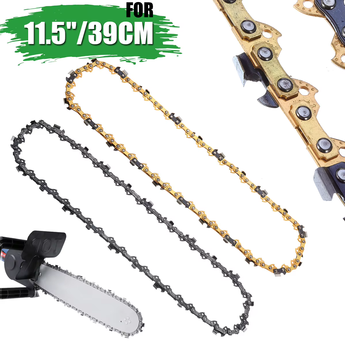 Chaînes de tronçonneuse en acier 10/12/14/16/18/20 pouces, 3/8 325 pas LP, chaîne de scie pour tronçonneuses électriques, accessoires de remplacement