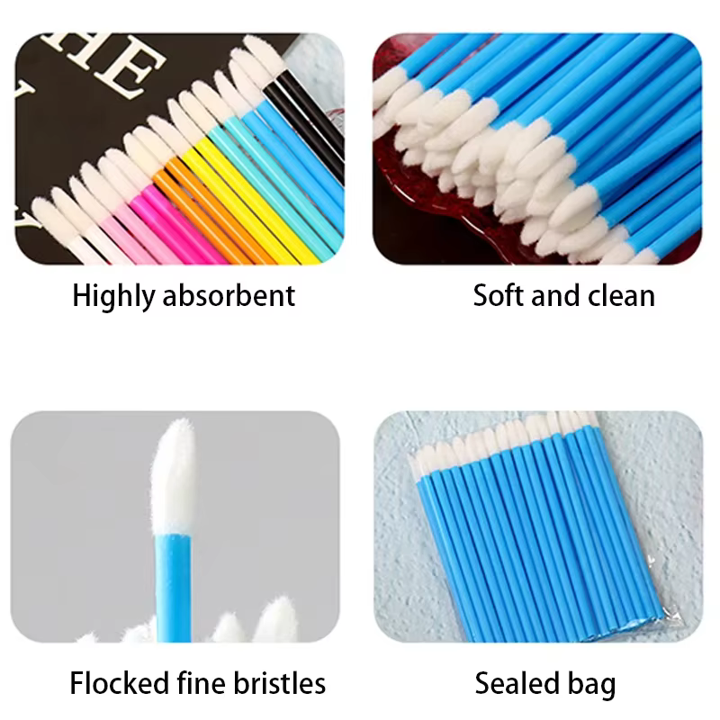 100 pièces brosse à lèvres brosse d'extension de cils pinceaux de maquillage pour Extension de cils applicateur de Mascara baguettes de rouge à lèvres outils cosmétiques