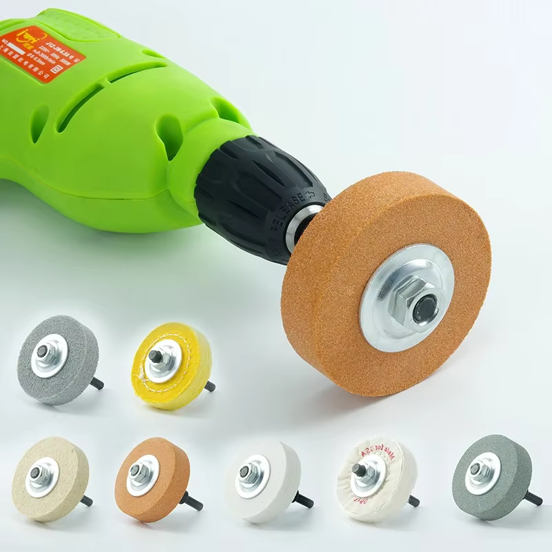 Tête de brosse de roue en tissu de polissage