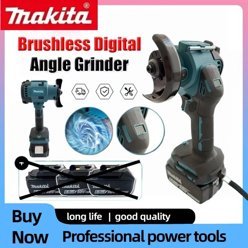 Meuleuse d'angle numérique sans fil Makita Mini Portable Brushless 3 pouces
