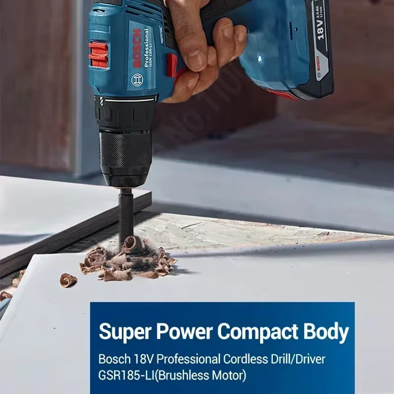 BOSCH GSR 185-LI perceuse sans fil tournevis pour métal bois mur 18V professionnel moteur sans brosse outil électrique GSR185-LI
