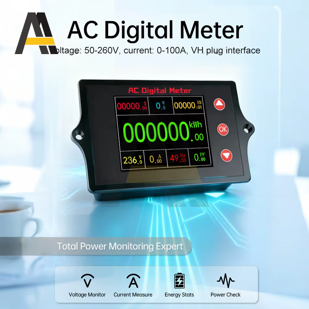 Compteur d'énergie multifonction AC 80-260V
