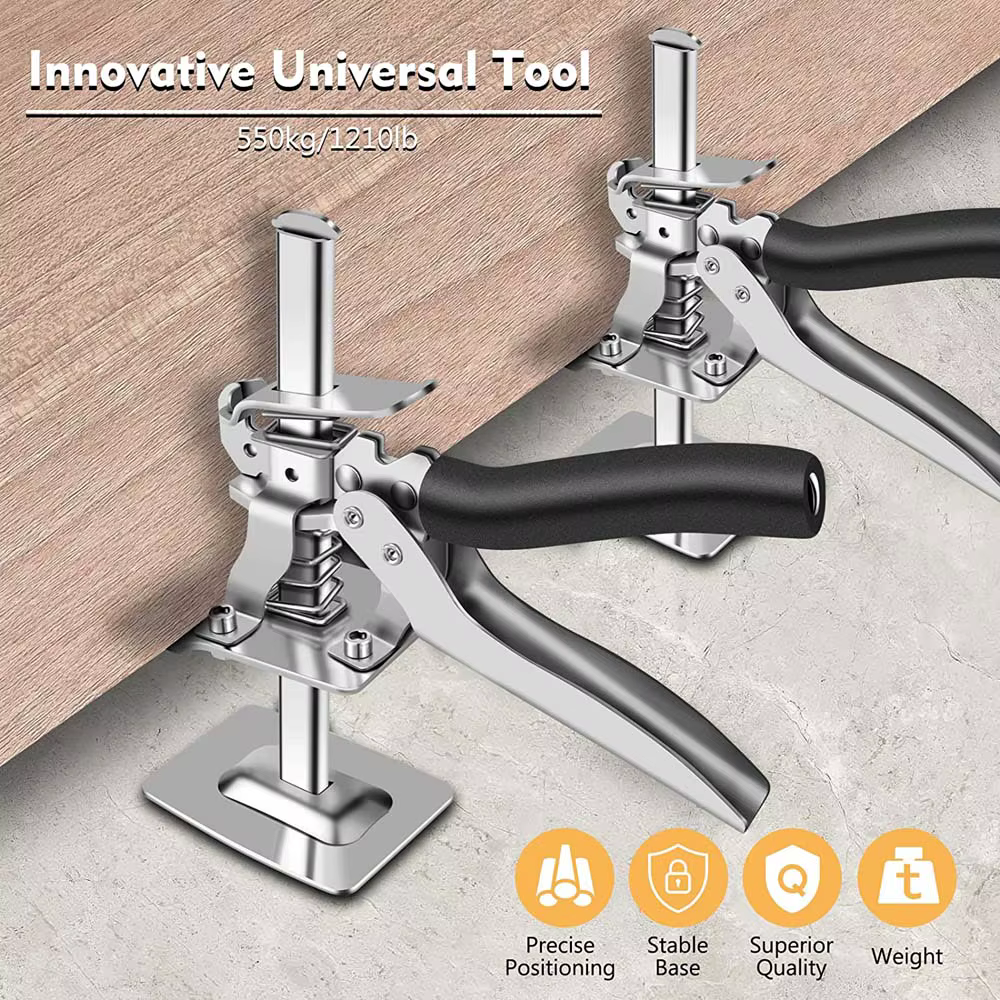 Nouvel outil de levage manuel, cric à bras ergonomique, pour panneaux de porte, plaques de plâtre, armoires, réglage de hauteur de carreaux, outils d'élévation
