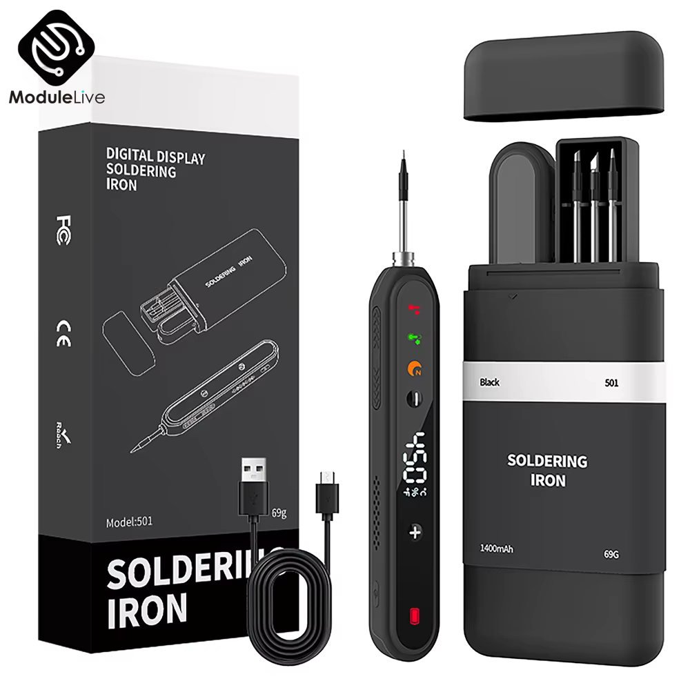 Kit de fer à souder électrique numérique USB multifonctionnel intelligent 180-450 ℃ Fer