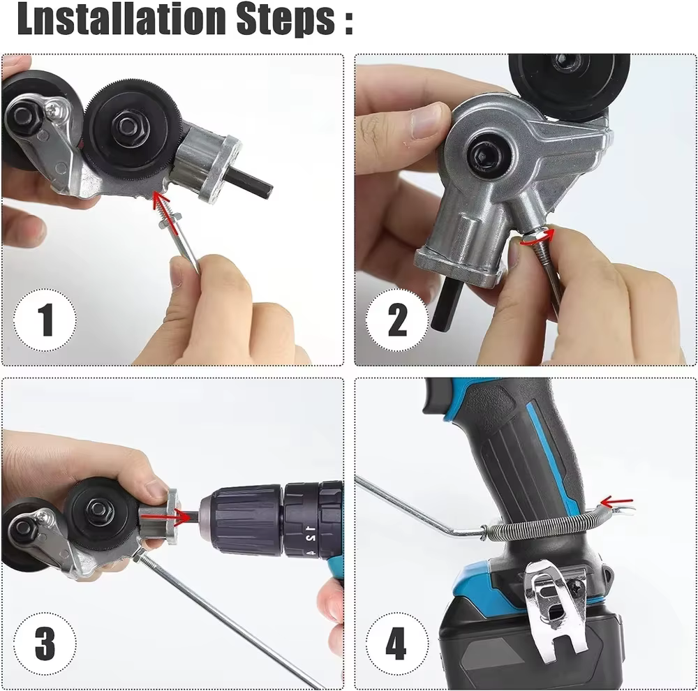 Adaptateur de découpe de tôle en acier titane pour perceuse électrique