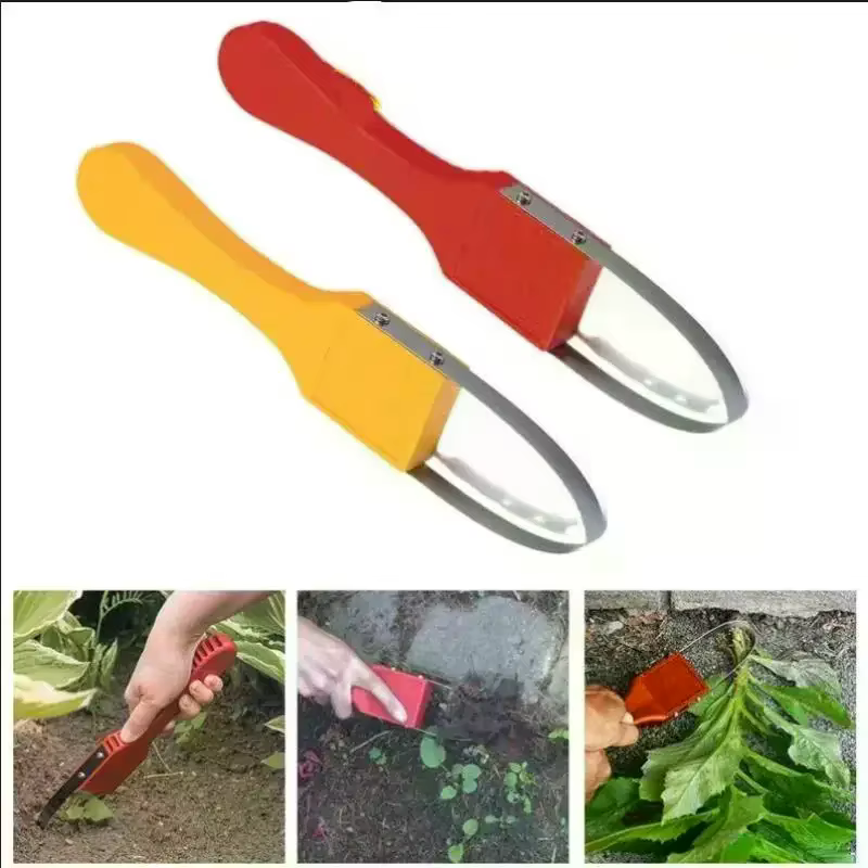 Outil de désherbage manuel à boucle en fer pour jardin - Conception à boucle en fer avec lames aiguisées - Outil de désherbage et de desserrage manuel