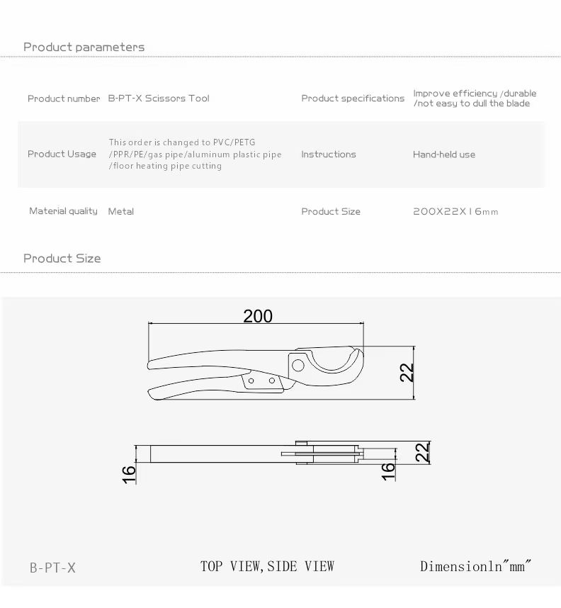 Bykski outil de tuyau d'eau pour tube PVC PE PETG coupe rapide/tout en métal matériel bricolage modifier accessoire/B-PT-X