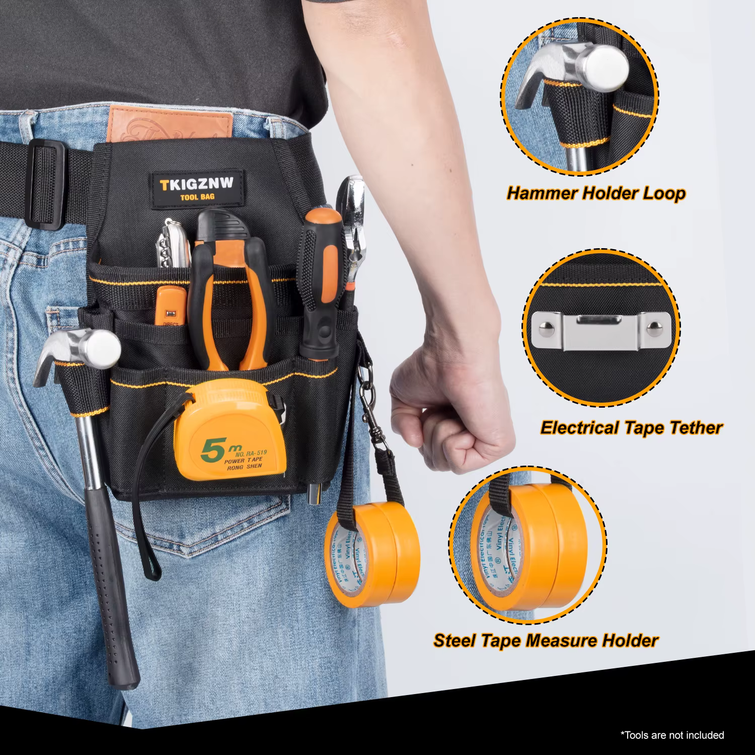 TKIGZNW Sac à outils pour ceinture
