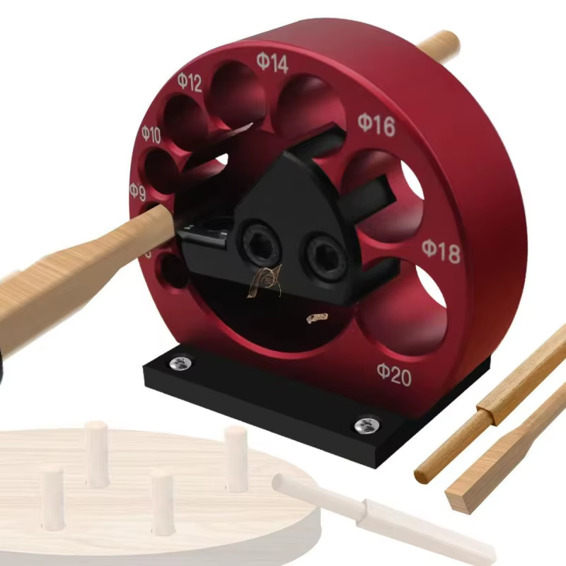 1 Kit de Gabarit de Fabrication de Chevilles Ajustable 8mm-20mm à 8 Trous ou Lames en Carbure