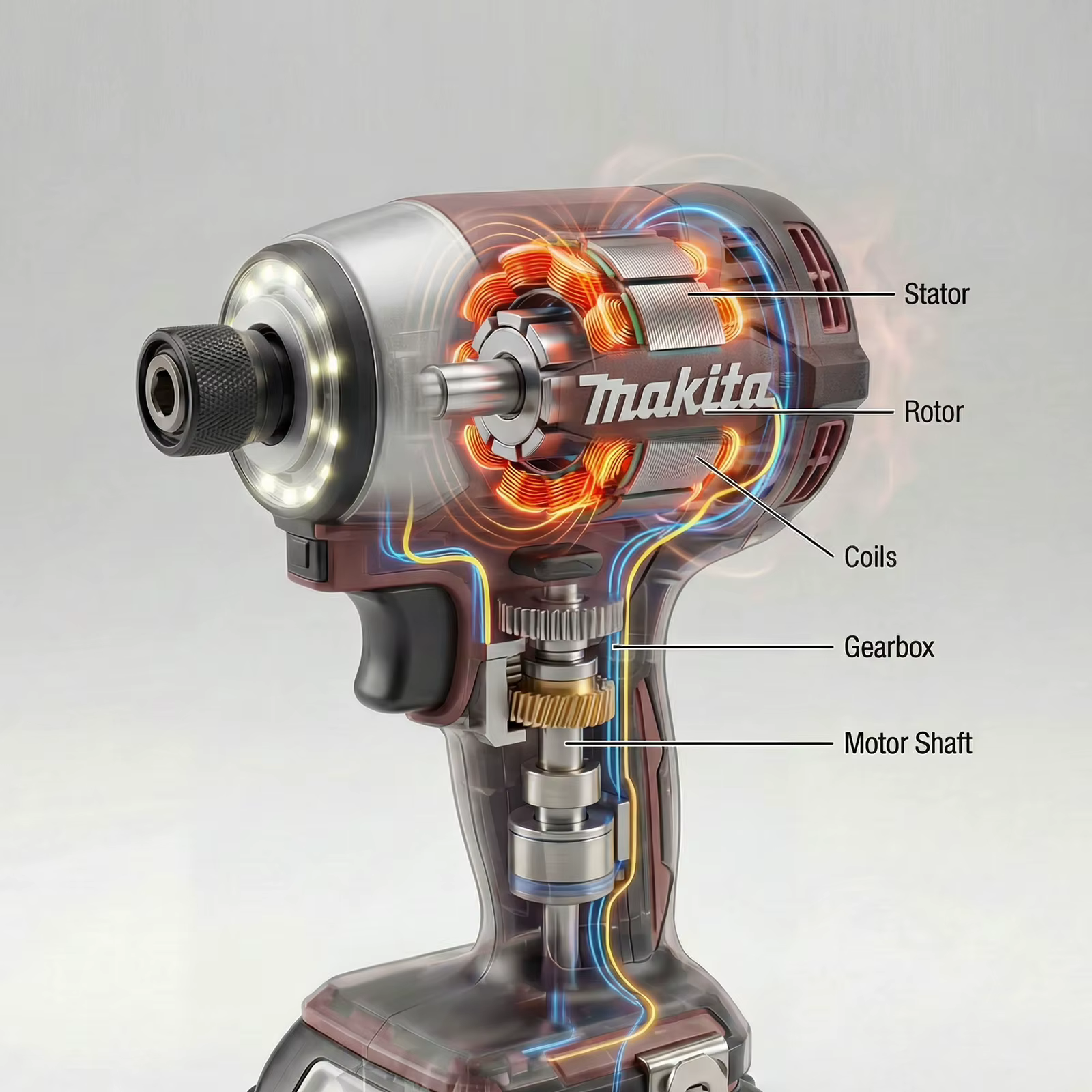 Perceuse sans fil Makita 18V DTD173 marron, outil électrique pour la rénovation et le bricolage, 180 Nm, électrique, bois/boulons/mode T