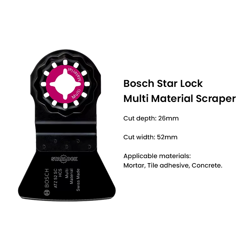 Bosch Starlock grattoir professionnel lames de scie oscillantes ATZ 52 SC résidus durcis lame