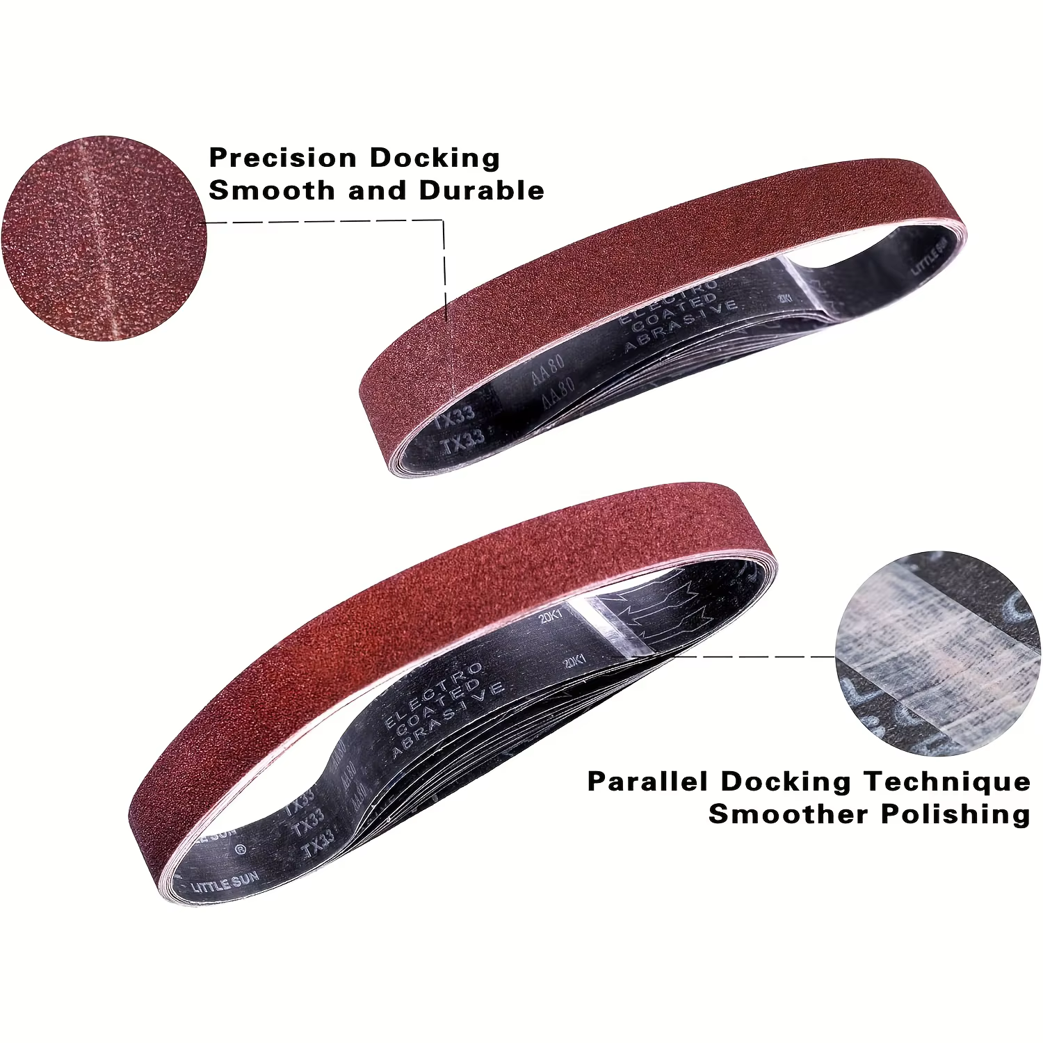 Ensemble de bandes abrasives 6 pièces 686x50mm
