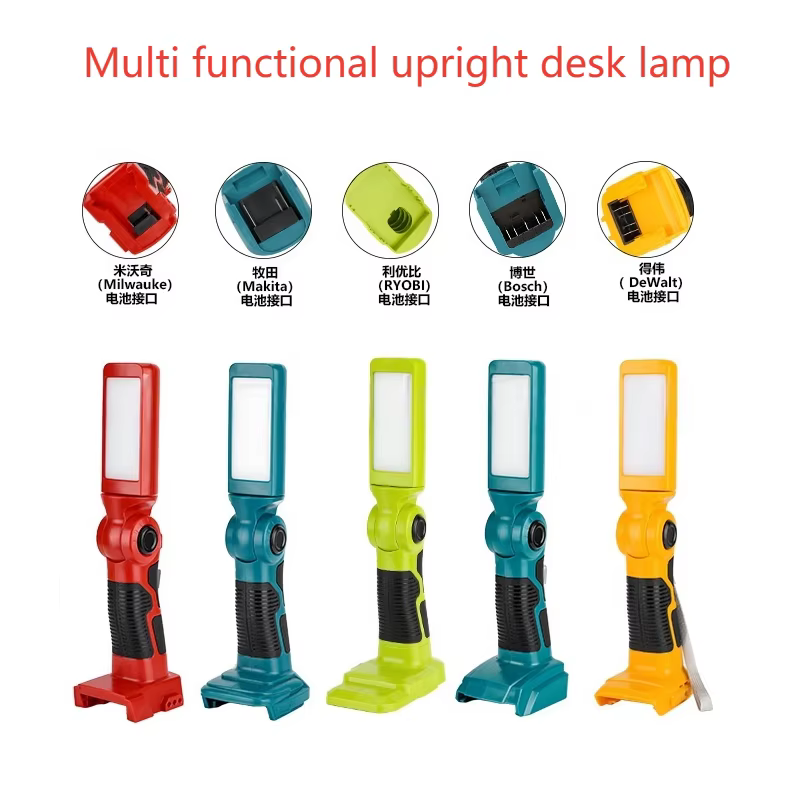 Li-ion outils accessoire lampes de travail lampe de Table pour Makita pour Bosch pour Milwaukee pour Dewalt pour Ryobi 18V batterie au Lithium