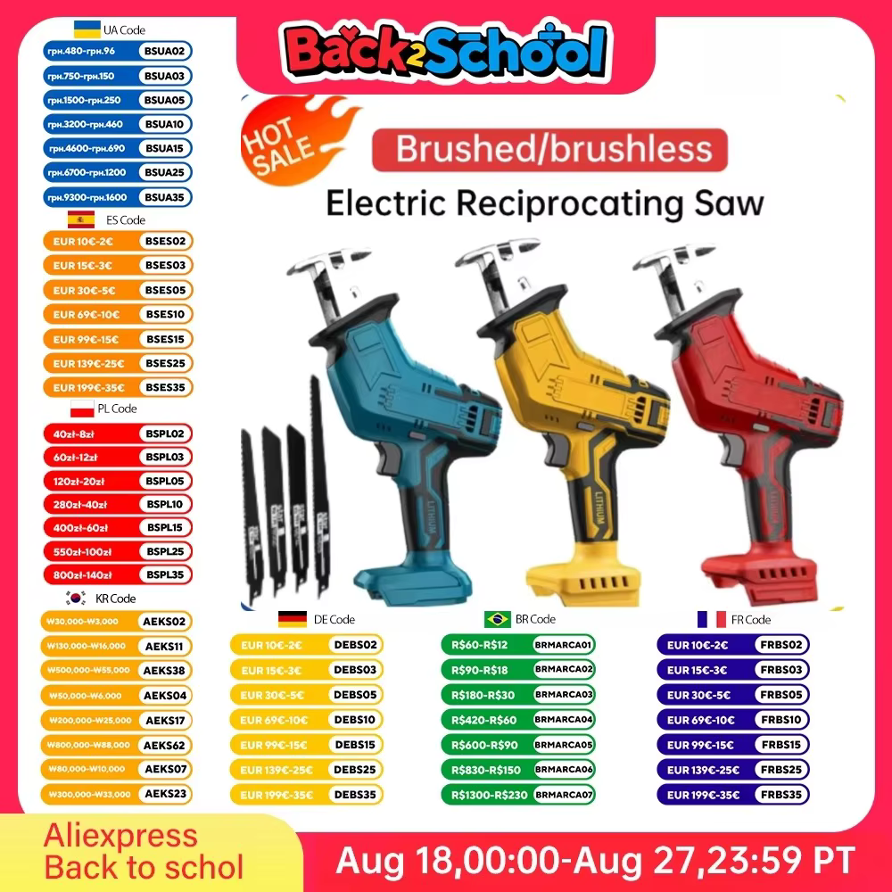 Scie alternative électrique brossée/sans balais