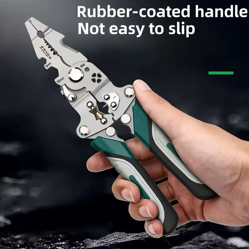 Pince à dénuder multifonction, outil d'électricien, coupe de sertissage, conception pliable, facile à ranger