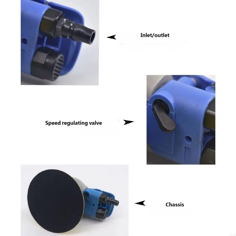Ponceuse pneumatique qualité industrielle 6 pouces