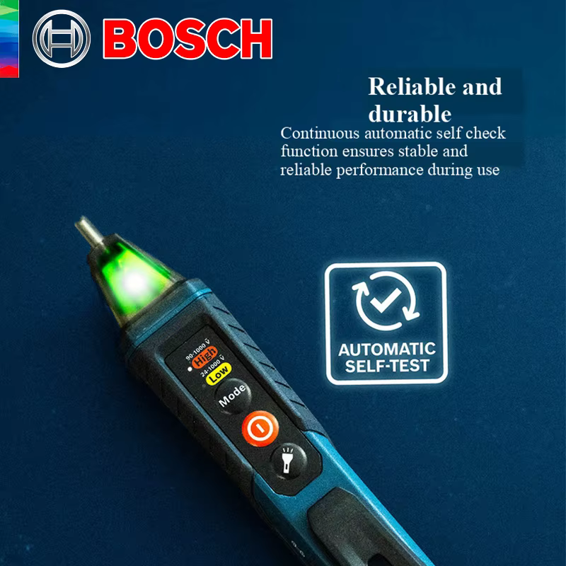 BOSCH GVD 1000-17 testeur de tension professionnel sans contact auto-test IP67 note double tension accessoires pour outils électriques