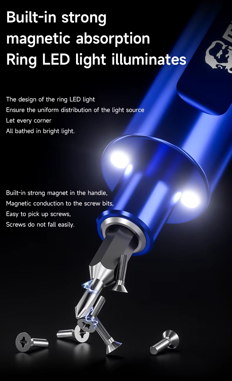 Tournevis électrique MECHANIC ES360 36-en-1 avec lumière LED