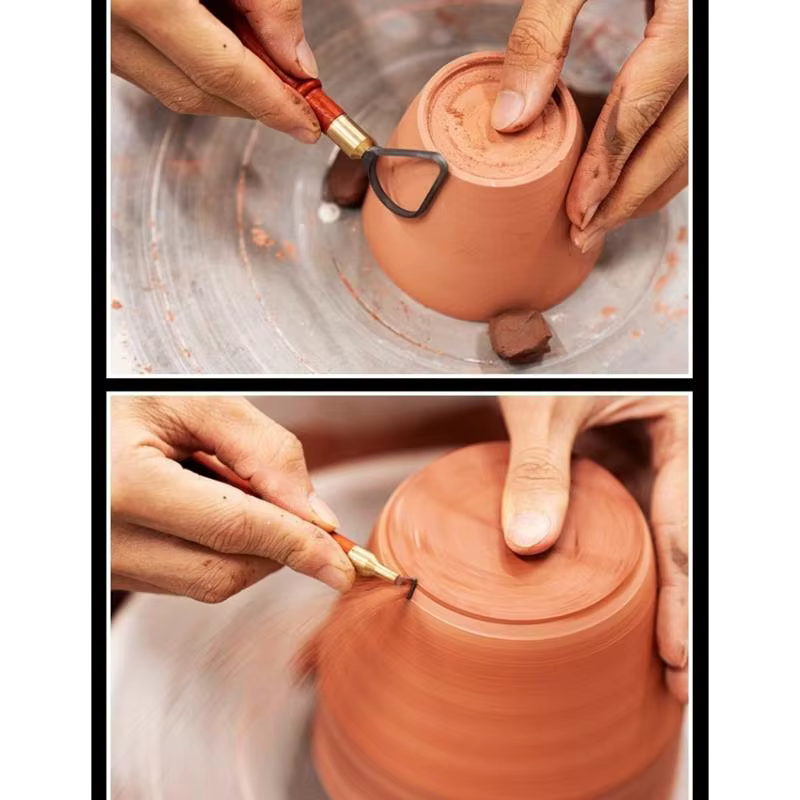 Outil tournage sur bois professionnel avec manche en palissandre lame en carbure pour coupe sculpture en 16Cm