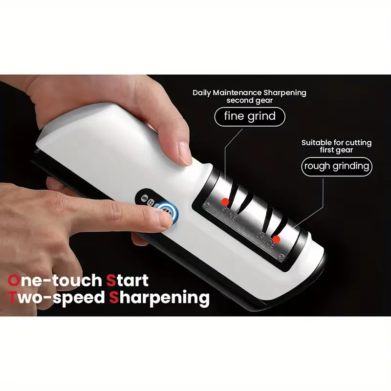 Aiguiseur de couteaux électrique multifonctionnel antidérapant, aiguiseur de couteaux professionnel automatique de petite taille, outils d'affûtage rapide pour la cuisine