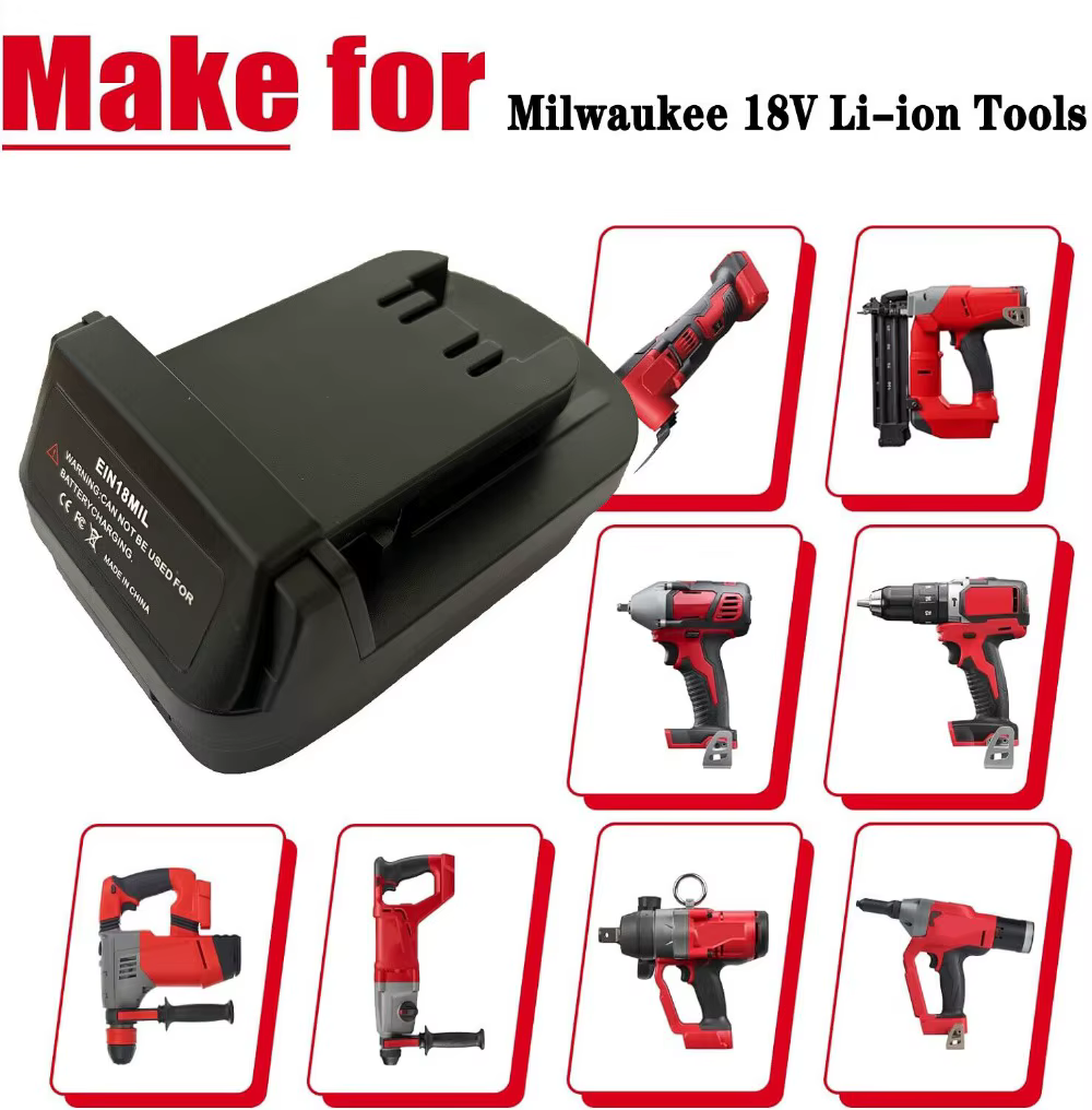 Adaptateur de batterie EIN18MIL pour Einhell vers Milwaukee