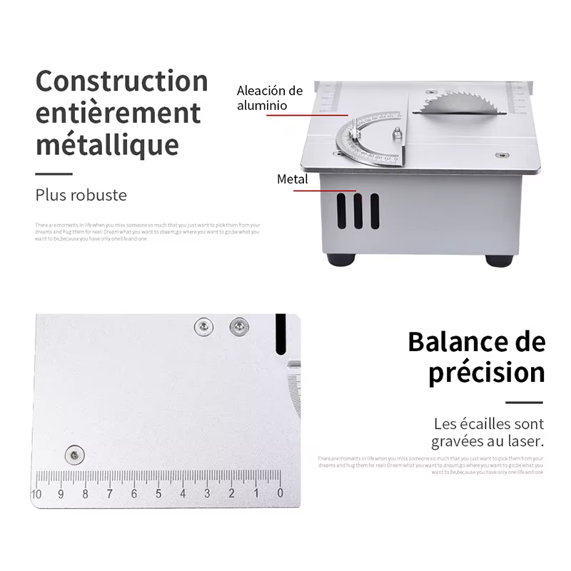 Mini scie à table électrique multifonctions