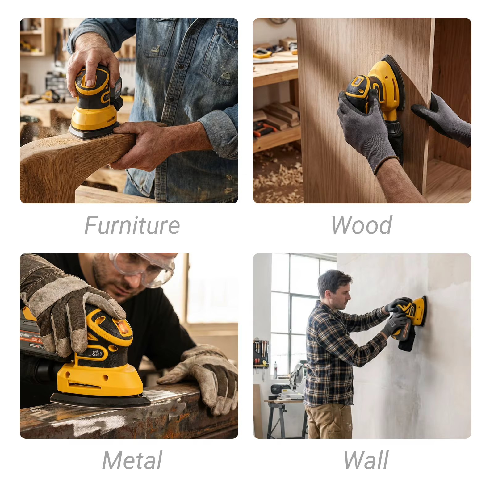 Ponceuse de précision sans fil sans balais compatible avec la batterie Dewalt 20V MAX (OUTIL UNIQUE) 12 000 OPM