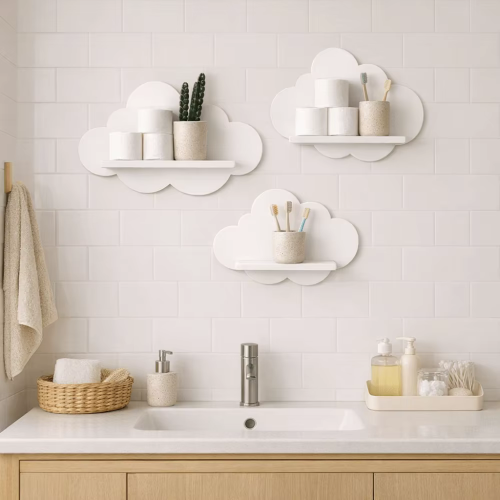 Étagère murale multifonctionnelle en bois