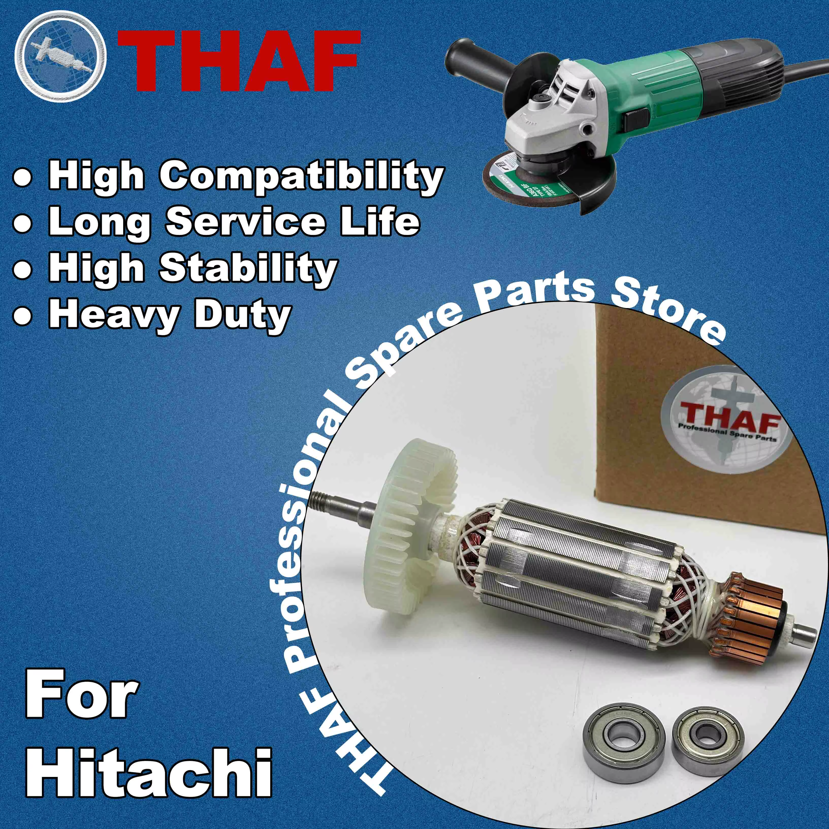 AC 220V 240V G10SS G12SS G13SS Induit Rotor pour HITACHI Meuleuse Angulaire Pièces de rechange