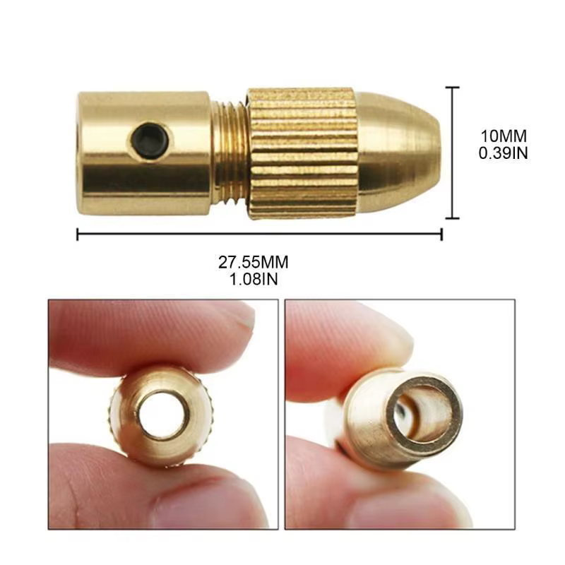 Embout mandrin à Clip auto-serrant en cuivre 652F, pour petite perceuse à main, pince en laiton pour le travail du bois,