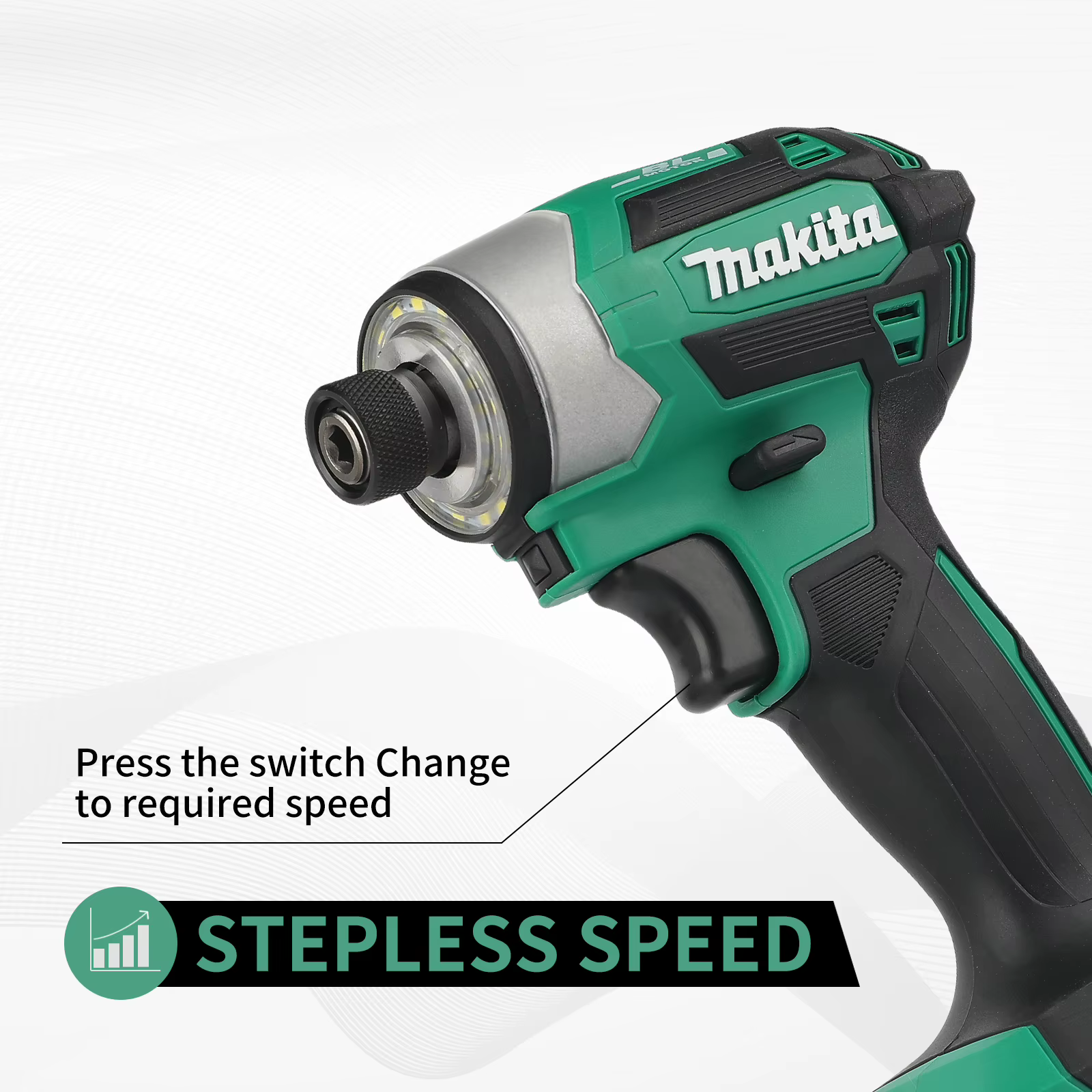 Makita DTD173 Visseuse à chocs sans balais |   180 Nm de couple maximal avec mode T pour le travail du bois, des boulons et des métaux
