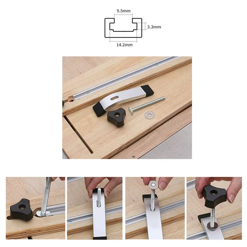 Track en T pour le travail du bois