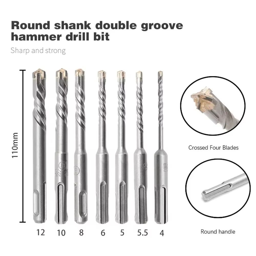 Nouveau 1 pièce Foret à béton SDS Plus à pointes croisées 4/5/5.5/6/8/10/12mm